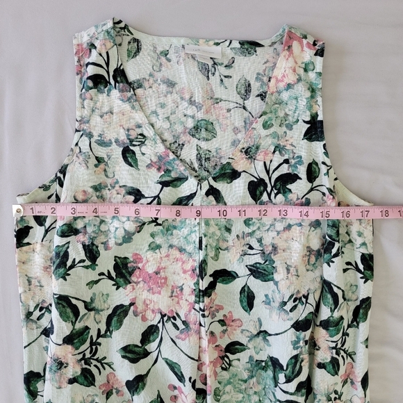 J Jill Love Linen 100% Linen Sleeveless Floral Dress Pockets Spring XS - Picture 13 of 15